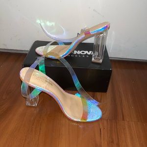The Glass Slipper Maria2 Iridescent Heels